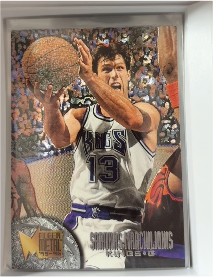 1995-96 Fleer Metal #187 Sarunas Marciulionis Sacramento Kings — front