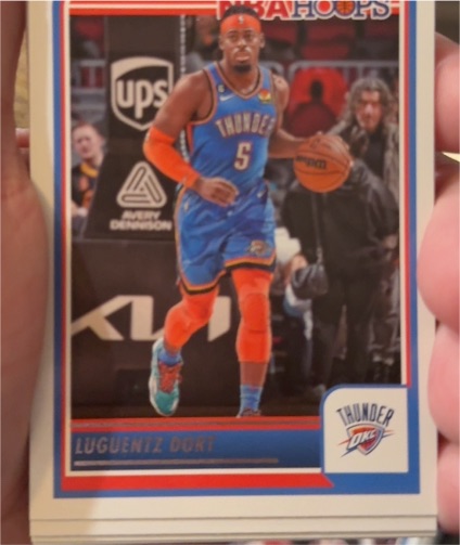 2023-24 Panini NBA Hoops #215 Luguentz Dort Oklahoma City Thunder — front