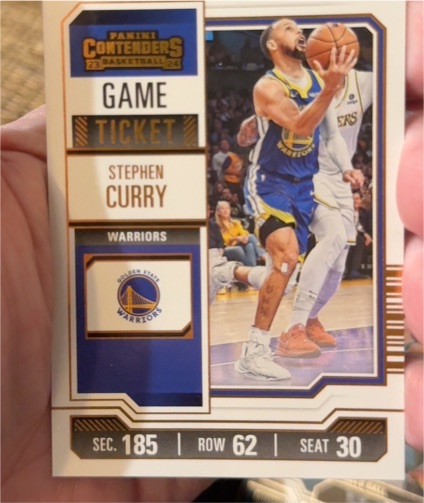 2023-24 Panini Contenders #55 Stephen Curry Bronze Game Ticket — front