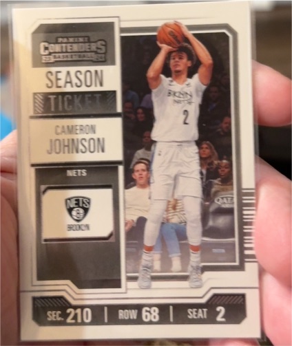 2023-24 Panini Contenders Season Ticket #19 Cameron Johnson — front