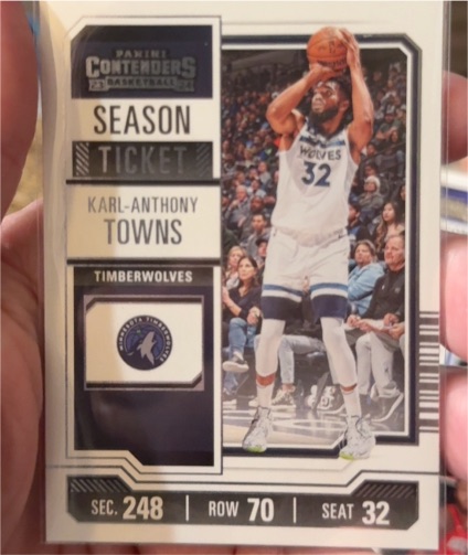 2023-24 Panini Contenders #42 Karl-Anthony Towns — front