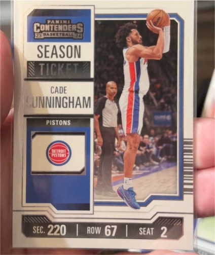2023-24 Panini Contenders Season Ticket #20 Cade Cunningham — front