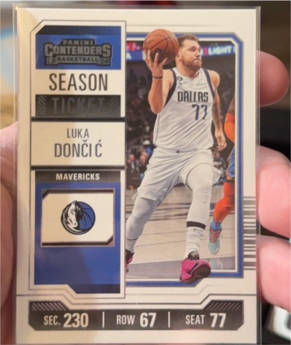2023-24 Panini Contenders Season Ticket #61 Luka Dončić — front