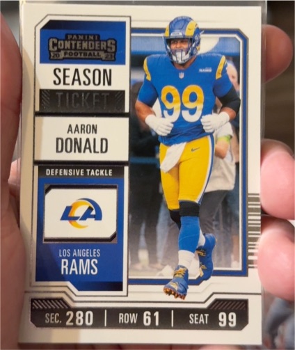 2023 Panini Contenders Season Ticket #60 Aaron Donald — front