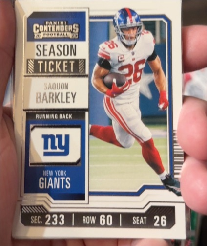2023 Panini Contenders Season Ticket #77 Saquon Barkley — front