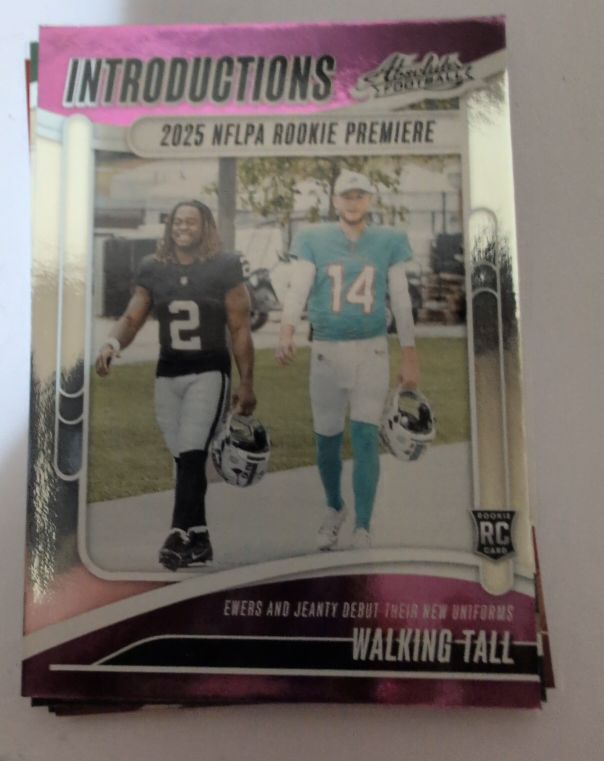 2025 Panini Absolute Introductions Walking Tall #I-QES Quinn Ewers Ashton Jeanty — front