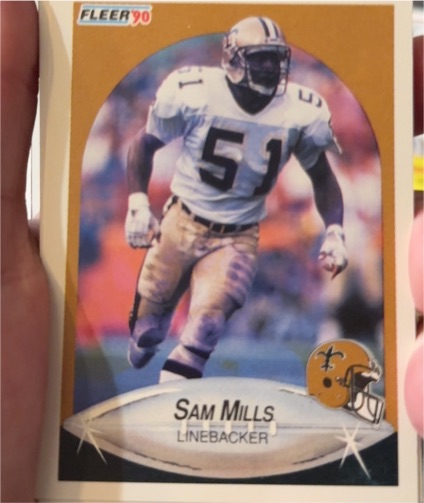 1990 Fleer #194 Sam Mills — front