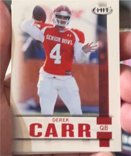 2014 Sage Hit #106 Derek Carr — front