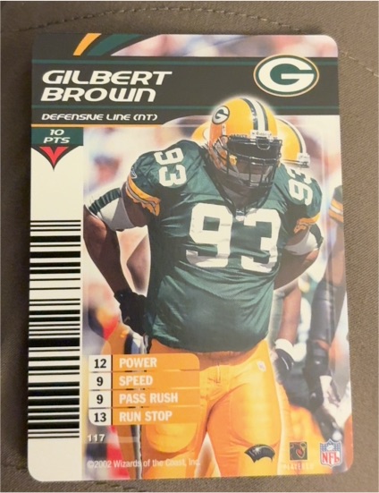 2002 NFL Showdown #117 Gilbert Brown — front