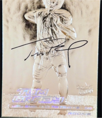 2000 Fleer Ultra 23KT Gold Tom Brady Rookie Signature Series — front