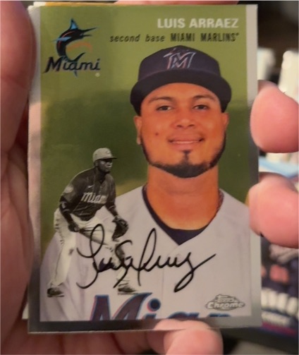 2023 Topps Chrome Platinum Anniversary #212 Luis Arraez Miami Marlins — front