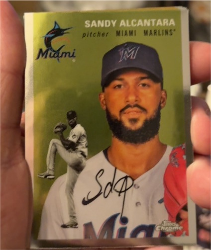 2023 Topps Chrome Platinum Anniversary #219 Sandy Alcantara Miami Marlins — front