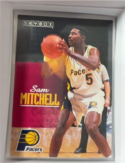 1992-93 SkyBox #347 Sam Mitchell Indiana Pacers — front