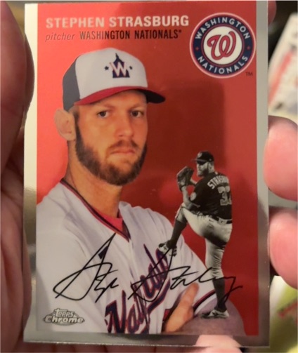 2023 Topps Chrome Platinum Anniversary #328 Stephen Strasburg Washington Nationals — front