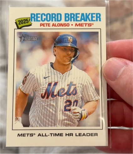 2026 Topps Heritage #232 Pete Alonso 2025 Record Breaker — front