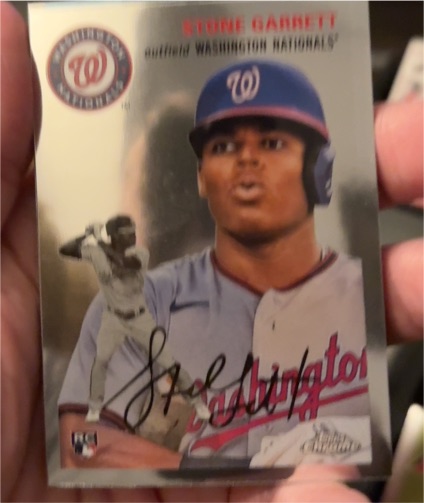 2023 Topps Chrome Platinum Anniversary #96 Stone Garrett Washington Nationals — front