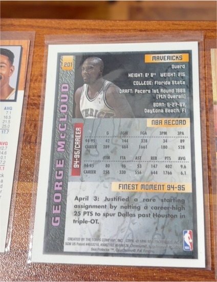 1994-95 Topps #201 George McCloud — front