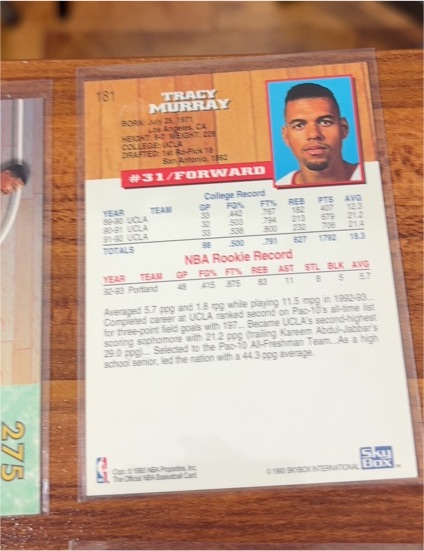 1992-93 Skybox Draft Picks #DP18 Tracy Murray — front