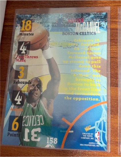 1994-95 Topps Stadium Club Through The Glass #158 Xavier McDaniel — front