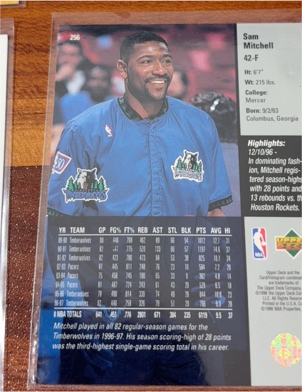 1996-97 Upper Deck #256 Sam Mitchell — front