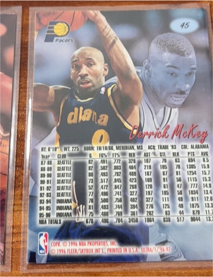 1996-97 Fleer Ultra #45 Derrick McKey Indiana Pacers — front