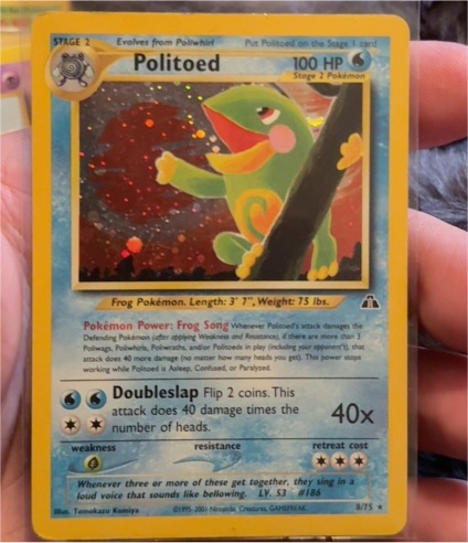 2001 Nintendo Pokemon #8/75 Politoed — front