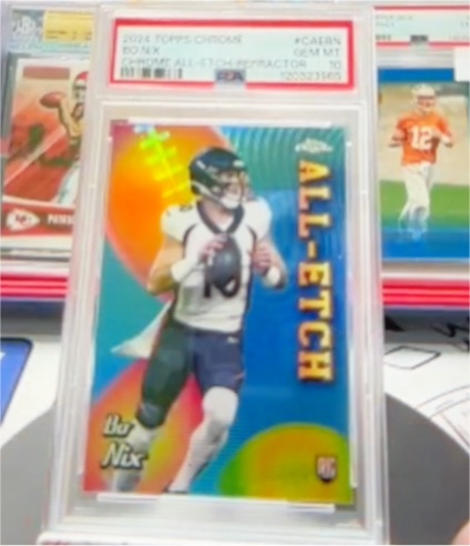2024 Topps Chrome All-Etch #CAE-BN Bo Nix — front