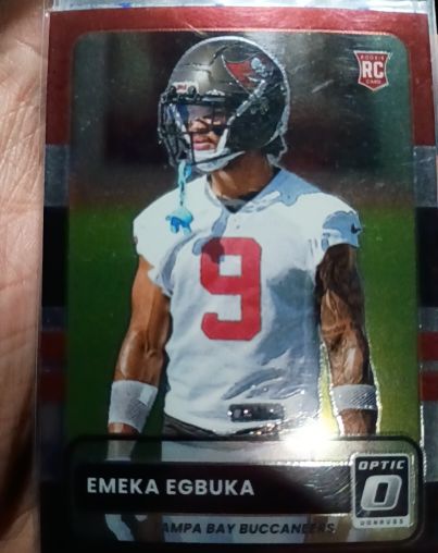 2025 Donruss Optic #16 Emeka Egbuka RC Retro 2015 Insert Tampa Bay Buccaneers — front