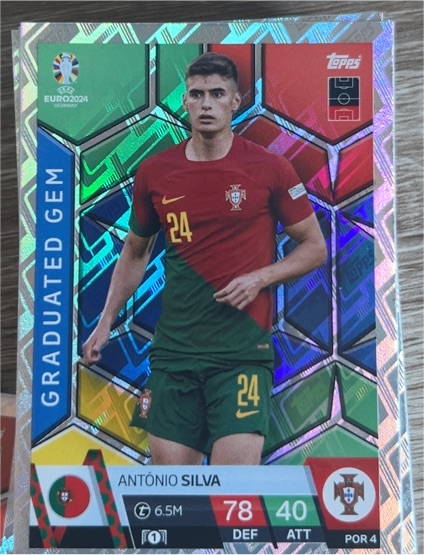 2024 Topps Match Attax EURO #POR4 António Silva Graduated Gem — front
