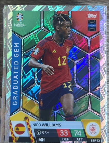 2024 Topps Match Attax Euro Graduated Gem #ESP 13 Nico Williams — front