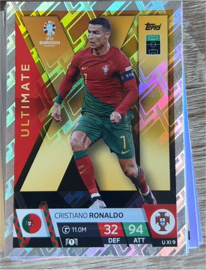 2024 Topps Match Attax UEFA Euro #UXI9 Cristiano Ronaldo Ultimate XI — front