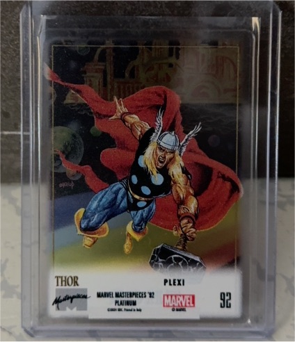 2024 Upper Deck Marvel Masterpieces '92 Platinum #92 Thor — front