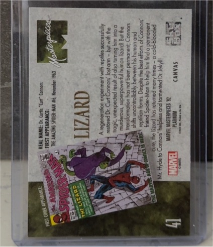 2024 Marvel Masterpieces '92 Platinum #41 Lizard — front