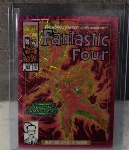 Marvel Masterpieces '92 Platinum #353 Human Torch — front