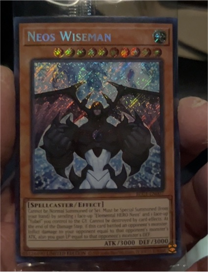 1996 Yugioh BLC1-EN007 Neos Wiseman — front