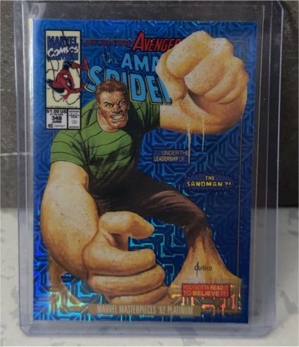 2024 Marvel Masterpieces '92 Platinum #77-V Sandman — front
