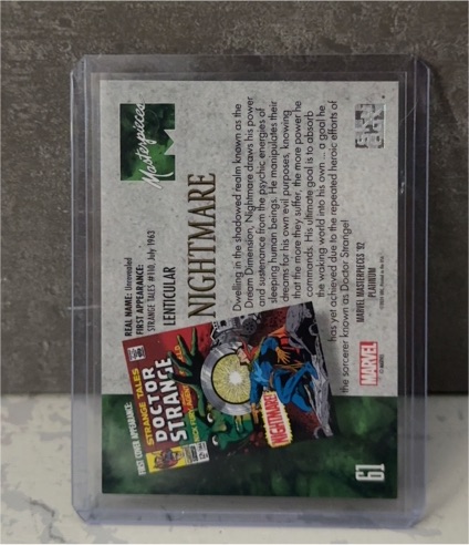 2024 Upper Deck Marvel Masterpieces '92 Platinum #61 Nightmare — front