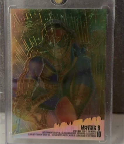 1995 Fleer Ultra Spider-Man Clear Chrome #9 — front