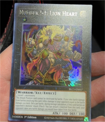 2020 Yu-Gi-Oh! BLC1-EN037 Number 54: Lion Heart — front