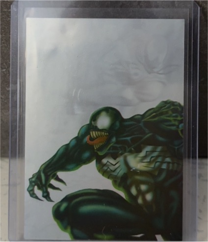 1995 Fleer Ultra Marvel Spider-Man Holoblast #6 Venom vs Scarlet Spider — front