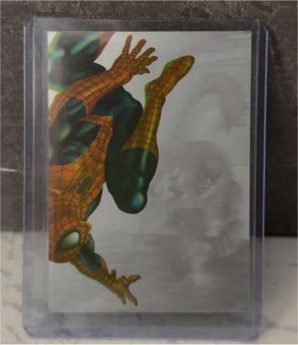 1995 Fleer Ultra Spider-Man Holoblast #3 Spider-Man vs Scorpion — front