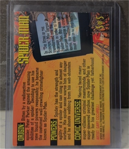 1995 Fleer Ultra #85 Origin of Spider-Man — front