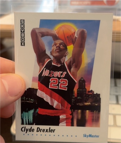 1991-92 SkyBox #579 Clyde Drexler — front