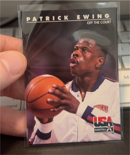 1992 Skybox USA #23 Patrick Ewing Off The Court — front
