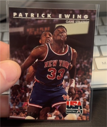 1992 SkyBox USA Basketball #21 Patrick Ewing Game Strategy — front