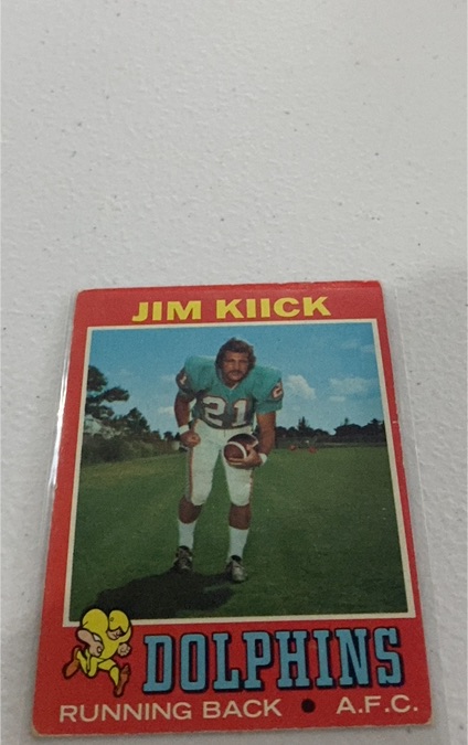 1971 Topps #186 Jim Kiick — front