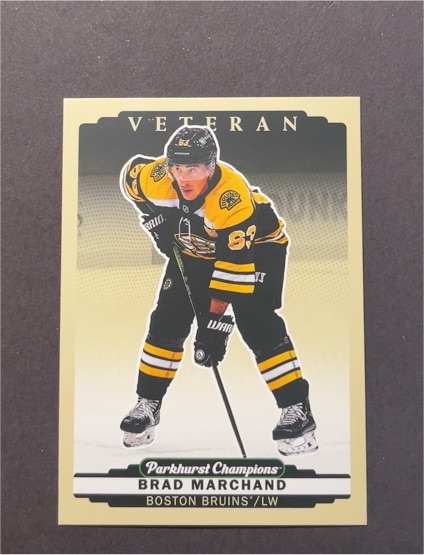 2022-23 Parkhurst Champions #185 Brad Marchand — front