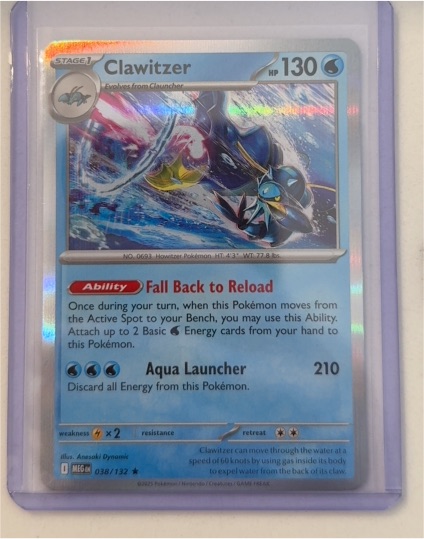 2016 Pokémon ME01: Mega Evolution #038 Clawitzer — front