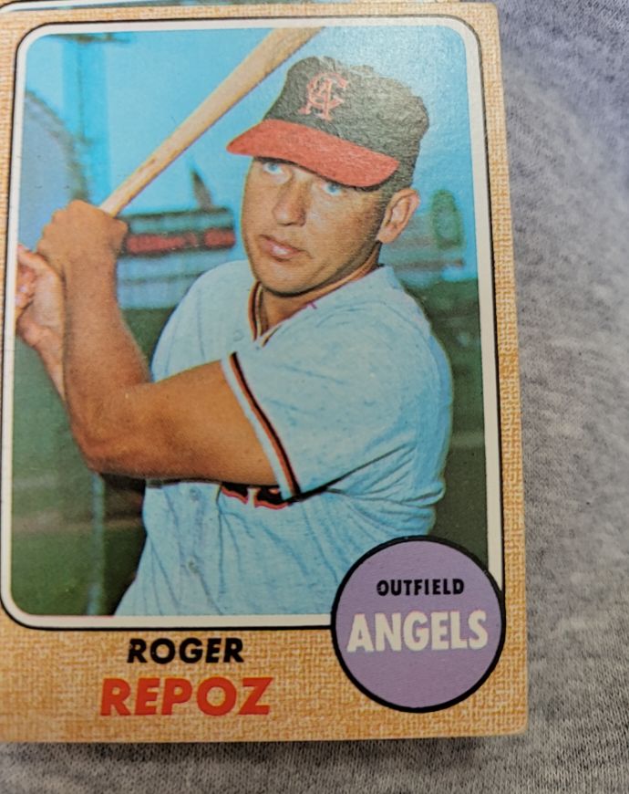 1968 Topps #587 Roger Repoz California Angels — front
