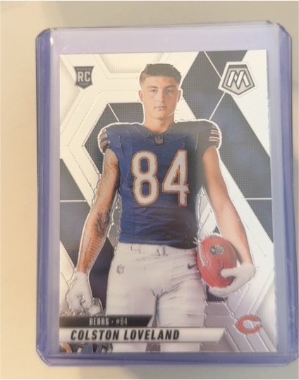 2025 Panini Mosaic #275 Colston Loveland Image Variation Rookie Card Chicago Bears — front